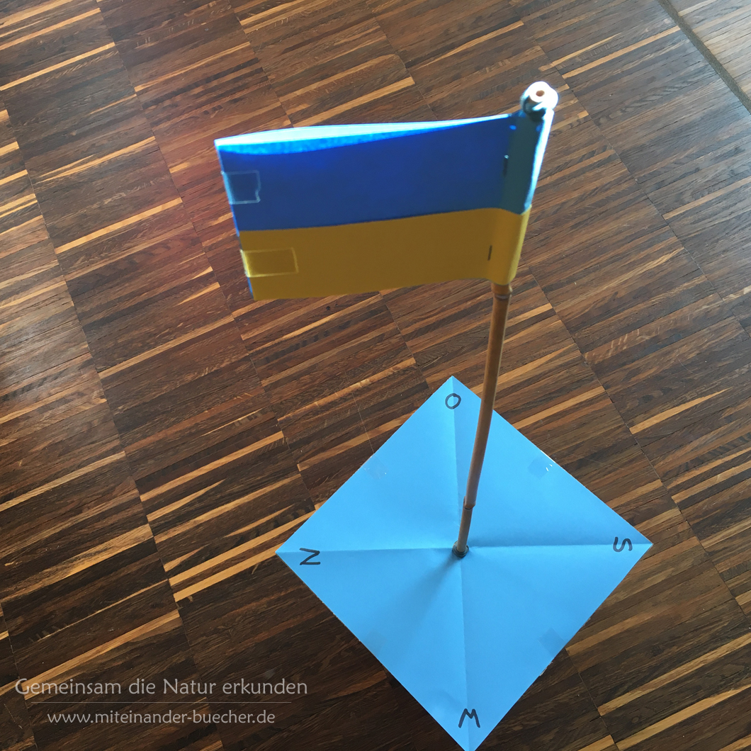 Ein Fähnchen im Wind Windfahne basteln